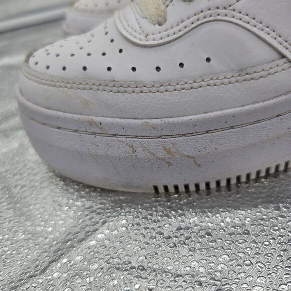 Women's Nike Court Vision Alta Platform Sneakers Size 8.5 White Light Blue - Picture 7 of 9